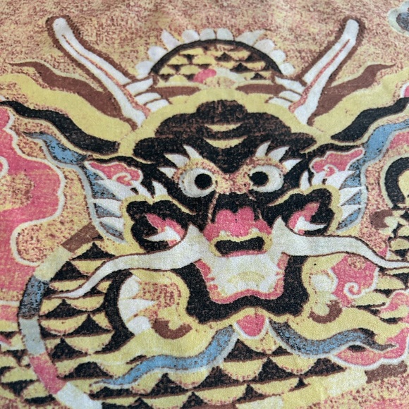 Y2K streetwear dragon allover print baby tee - Picture 3 of 6